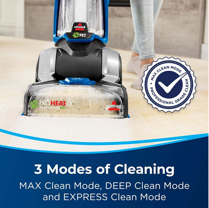 BISSELL | Pro heat 2x Revolution Deep Cleaner 1858E, 850 watts, 3.7 Liters, Blue, with Heatwave Technology® and Turbo Strength™ Motor Technology