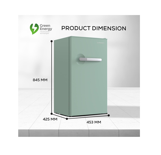 La Modano LMR140G Compact Single Door Refrigerator, 90L Gross / 86L Net, Mechanical Control, R600a, 70W