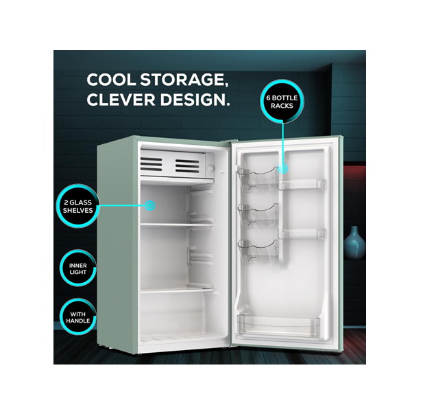 La Modano LMR140G Compact Single Door Refrigerator, 90L Gross / 86L Net, Mechanical Control, R600a, 70W