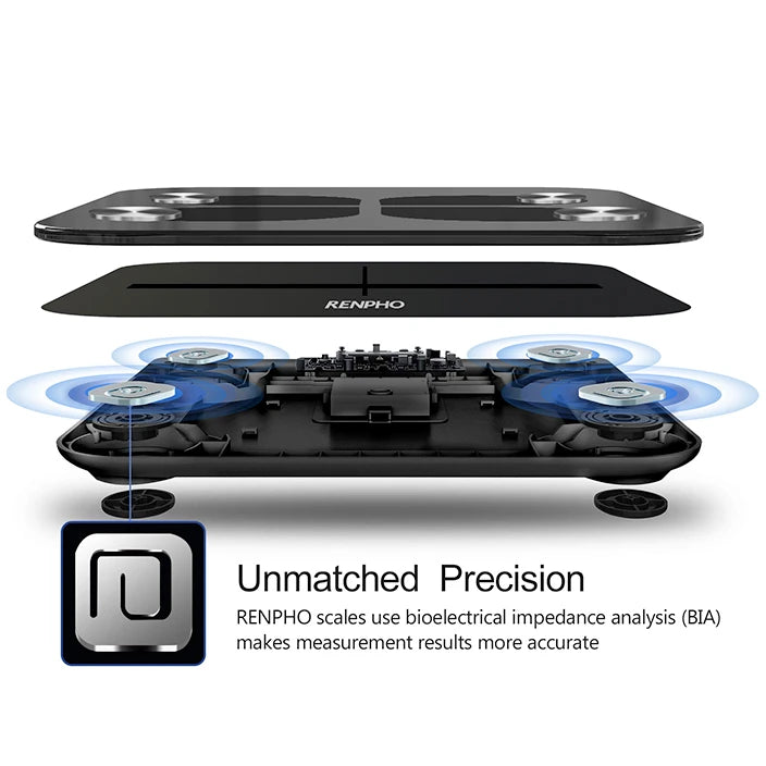 RENPHO Bluetooth Body Fat Smart Scale Elis USB Rechargeable Digital with Smartphone App