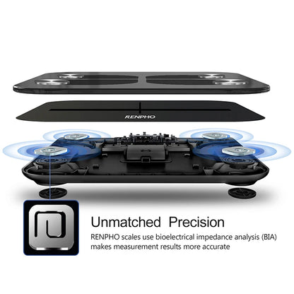 RENPHO Bluetooth Body Fat Smart Scale Elis USB Rechargeable Digital with Smartphone App
