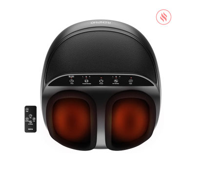RENPHO Foot Massager Machine with Heat, Shiatsu Massager Deep Kneading Therapy Black