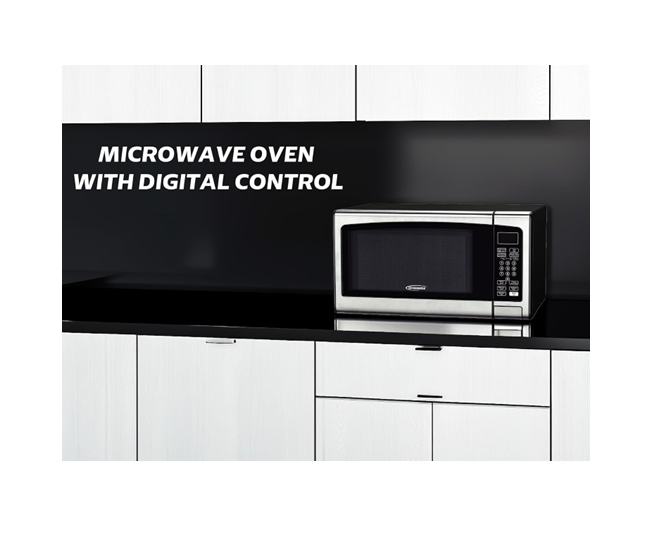 General Gold GG-30J4 Solo Microwave Oven, 30L, 900W, Digital Touch Control, Black Stainless Steel