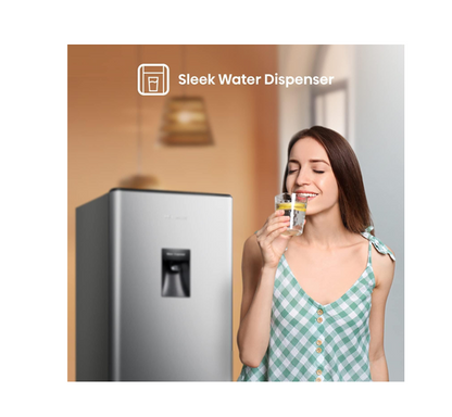 Hisense RR233N4WSU 233L Single Door Compact Refrigerator, Water Dispenser, Silver