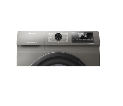 Hisense WFQP7012T 7kg Front Load Washing Machine, Slim Drum, Inverter Motor, 1200 RPM, Steam Care — Titanium Grey
