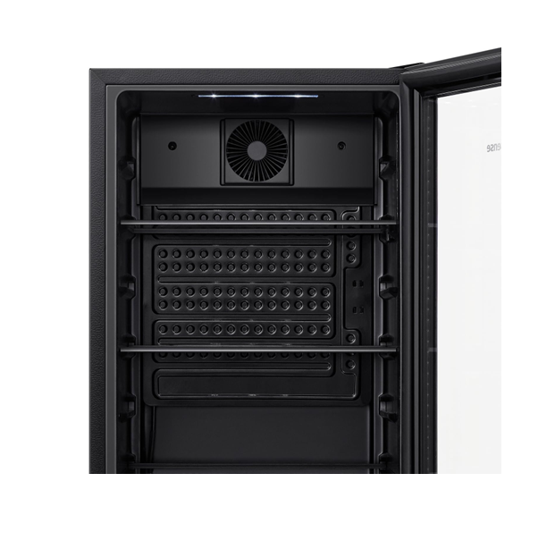 Hisense RBC122N4ASU Beverage Cooler 122L Gross / 91L Net, 69 Cans or 113 Bottles, Glass Door, Digital Touch Control, Black