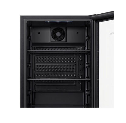 Hisense RBC122N4ASU Beverage Cooler 122L Gross / 91L Net, 69 Cans or 113 Bottles, Glass Door, Digital Touch Control, Black