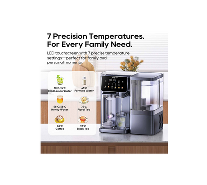 JIMMY R9 Pro Smart Countertop Reverse Osmosis Water Purifier, 7-Stage Filtration, UV Sterilization, Instant Hot & Cold, 5.5L, 2200W, Grey