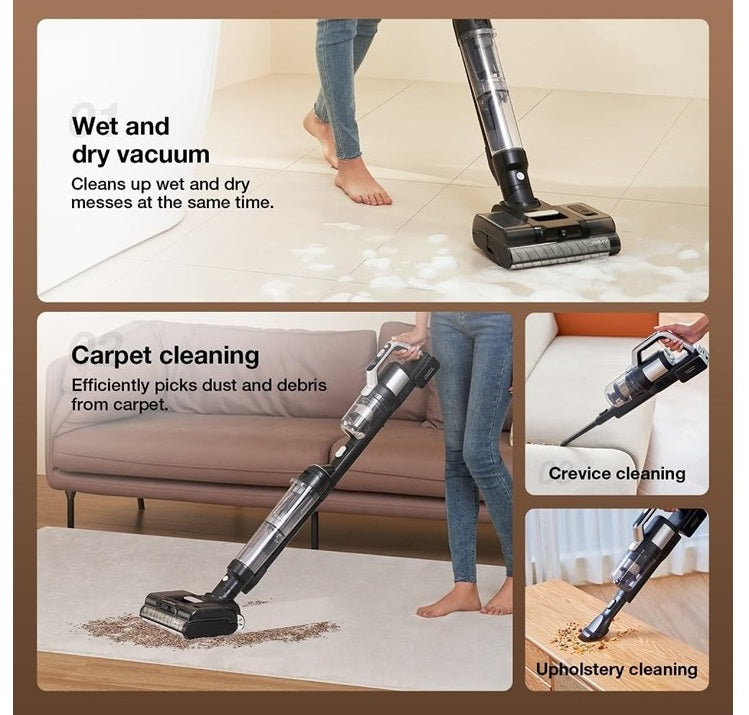 JIMMY PW11 Vacuum Cleaner | All in One Smart Vacuum and Washer for Full House Cleaning, PW11 Grey
