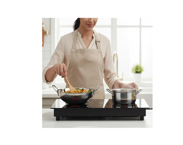Prestige PR50359 Double Induction Cooktop, 3000W, 8 Power Levels, Touch Control, Black