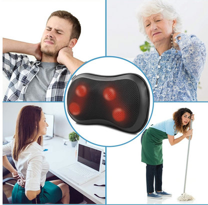 RENPHO Back Massager/ Pillow With Heat RF-NM067-BK, Black