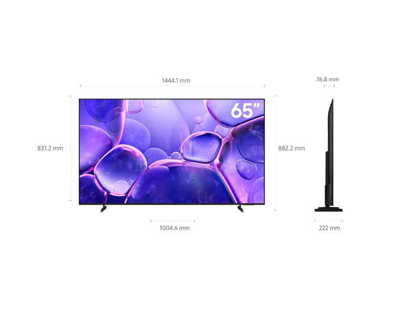 Samsung 65 Inch Crystal UHD 4K Smart TV U8000F 2025 — UA65U8000FUXZN, UAE Stock