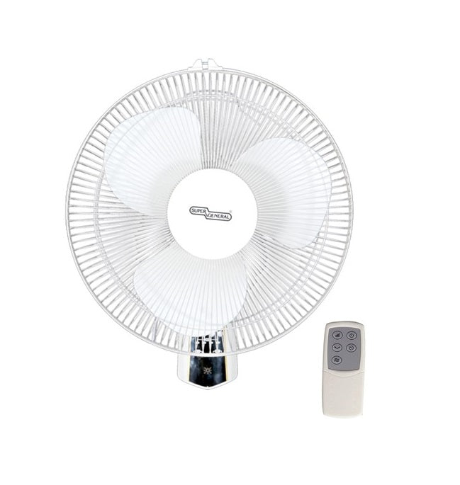 Super General 16" Wall Fan With Remote SG-WF16MR White