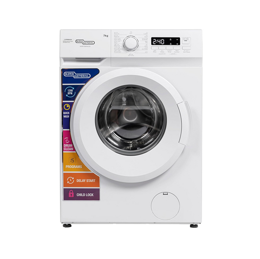 Super General 7Kg Front Load Washing Machine 2024 Edition SGW7250NLED