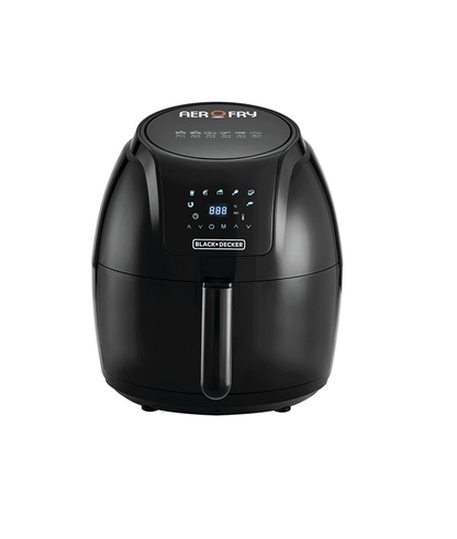 Black & Decker XL Digital Air Fryer, 1800W, 5.6L/1.5Kg, 7 Presets, Crispy and Healthy Cooking, Rapid Air Technology & Led Display, AF625