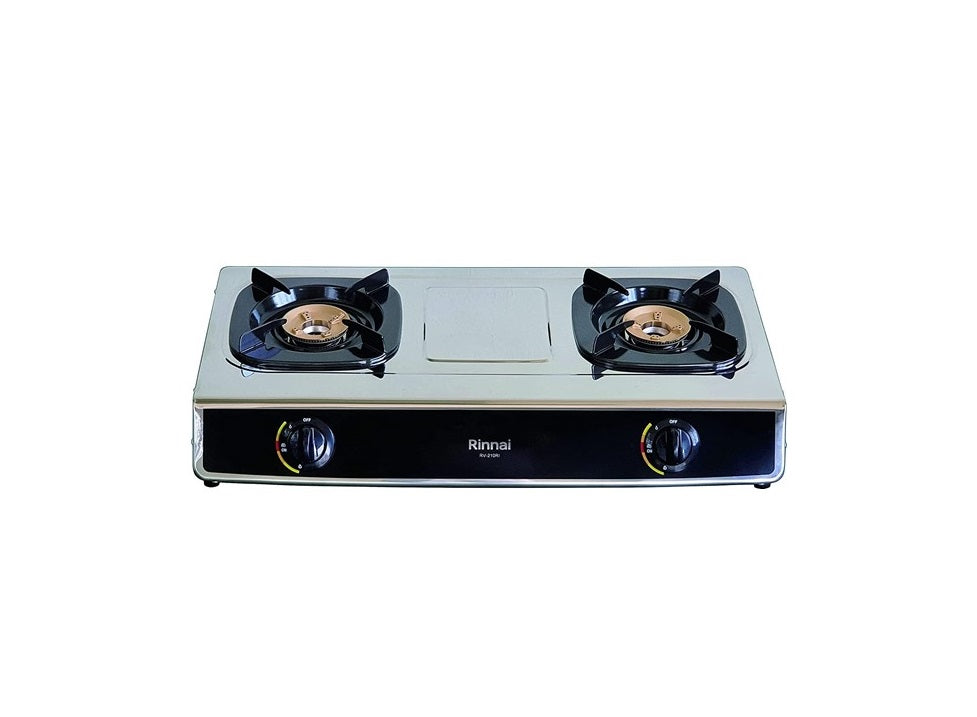 Rinnai 2 Burner Gas Stove RV-210RI Stainless Steel Body, Durable