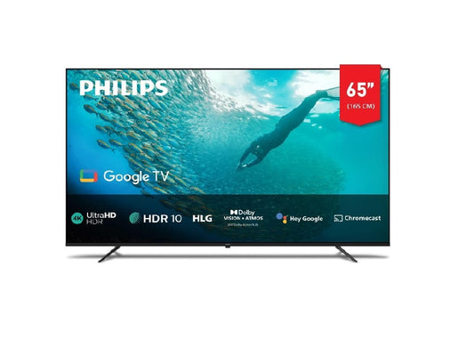 Philips 65inch 4K Smart Google TV 7100 series 65PUT7129/56, Dolby Vision + HDR 10, Google Voice Assistant, 2024 Model