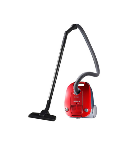 Samsung Cylinder Vacuum Cleaner 3L 1600W With Dust Bag, Best For Home, Compact SC4130 Red