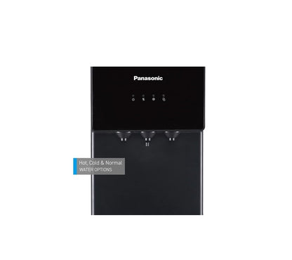 Panasonic Top Loading Water Dispenser., SDM-WD3238TG, Black/ Stainless Steel Finish, 20L Cabinet Storage, Hot Cold & Normal.