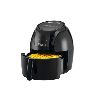 Black & Decker XL Digital Air Fryer, 1800W, 5.6L/1.5Kg, 7 Presets, Crispy and Healthy Cooking, Rapid Air Technology & Led Display, AF625