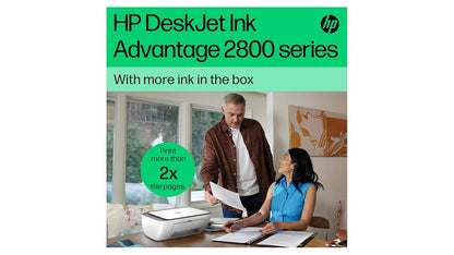 HP DeskJet Ink Advantage 2875 All-in-One Wireless Printer, Print Copy Scan, White