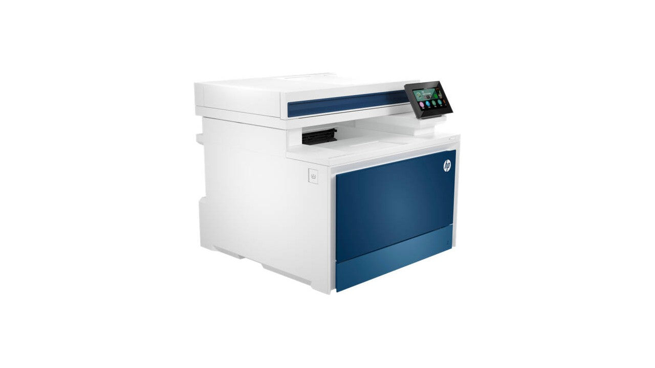 HP Color LaserJet Pro MFP 4303fdw Wireless Colour Laser Printer, 33ppm, Duplex, ADF, White/Blue