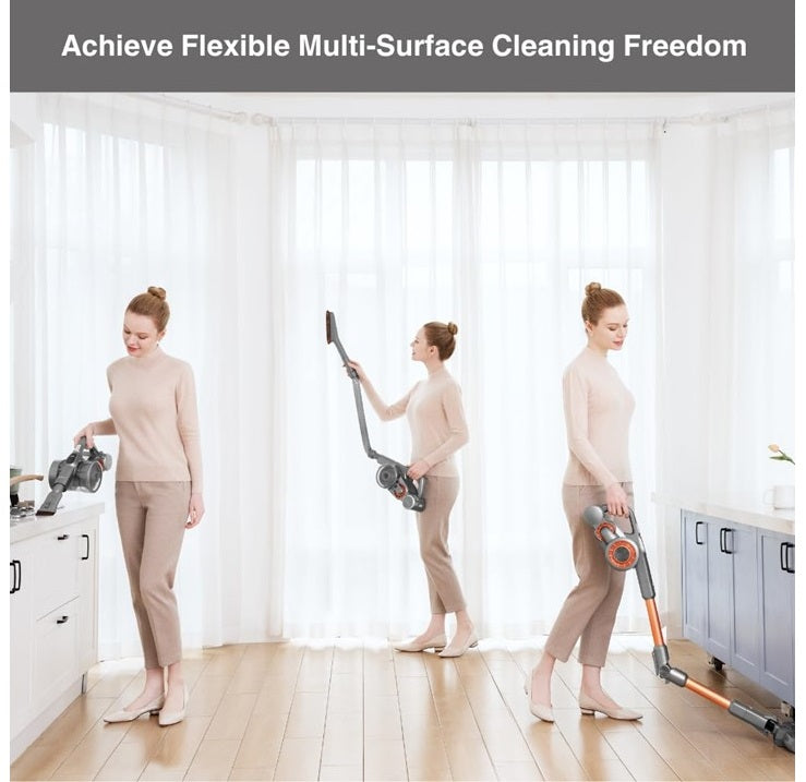 Jimmy H9 Pro Cordless Vacuum Cleaner, Muliti-surface Flexible HEPA Stick Vacuum, Removable Battery, 600W, 80 Min Runtime