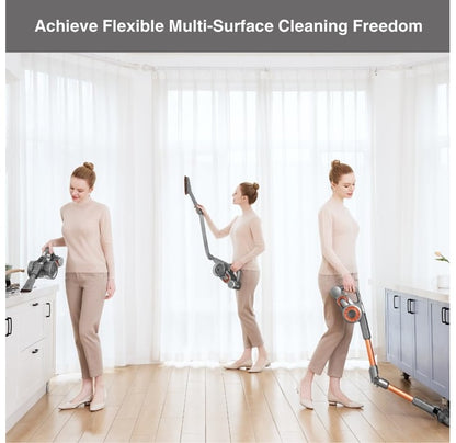 Jimmy H9 Pro Cordless Vacuum Cleaner, Muliti-surface Flexible HEPA Stick Vacuum, Removable Battery, 600W, 80 Min Runtime