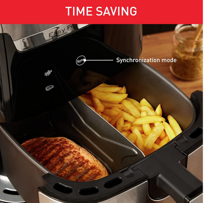 TEFAL Air Fryer Easy Fry & Grill Digital 2-in-1 XXL 6.5 Capacity 1830 W, Dual Cooking Air Fry  EY801D27